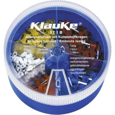 Klauke ST1B sada dutiniek 0.5 mm², 0.75 mm², 1. mm², 1.5 mm², 2.5 mm² čiastočne izolované oranžová, biela, žltá, červená