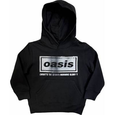 RukaHore Oasis Kids Pullover Hoodie: Whats The Story Distress Logo Black