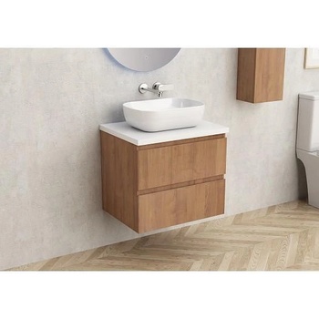 Inter Ceramic Конзолен PVC шкаф за баня BG 6039-60 + 6046-30, с бял плот, Inter Ceramic, 45х50х59см (BG 6039-60 + 6046-30)