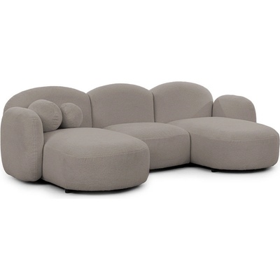 ROPEZ Сив ъглов диван от букле (U форма) Orbit - Ropez (Orbit A+OT+1,5+OT+A Quelle 83 Standard)