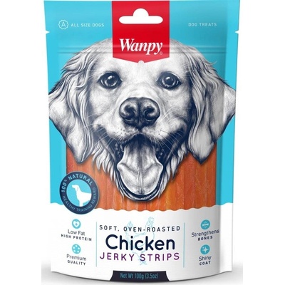 Wanpy měkké kuřecí jerky stripsy 100 g