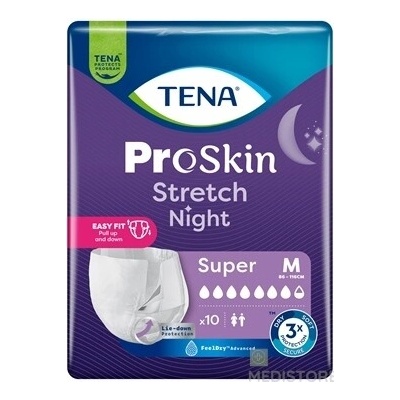 TENA ProSkin Stretch Night Super M zalepovacie naťahovacie nohavičky 1x10 ks