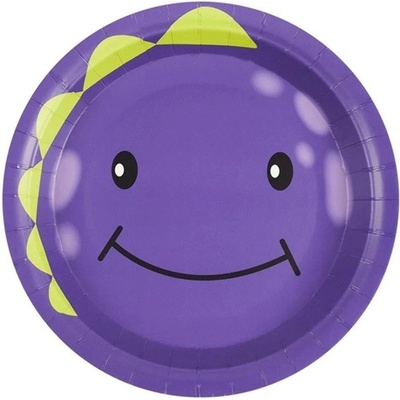Smiffys Talířky papírové Příšerky fialové 23cm