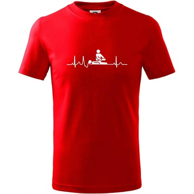 EKG fyzioterapia tričko detské červená