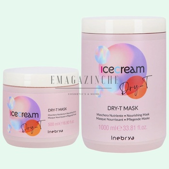 Inebrya Подхранваща маска за суха, къдрава и третирана коса 500/1000 мл. Ice Cream Dry-T Mask (1026326)