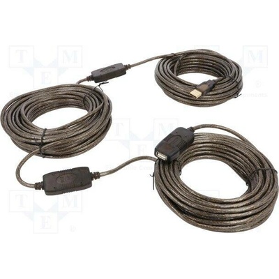 Delock 83453 USB 2.0 USB A zásuvka USB A vidlice 30m černý