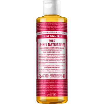 Dr. Bronner's přírodní tekuté mýdlo s růží 18v1 240 ml