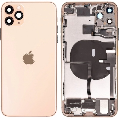 Kryt Apple iPhone 11 Pro Max Zadní Housing s Malými Díly zlatý