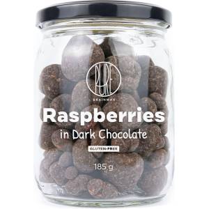 BrainMax Pure Pure® Raspberries in Dark Chocolate, Лиофилизирани малини в черен шоколад, 185 гр