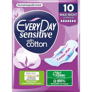 EVERYDAY SENSITIVE Дамски превръзки maxi night, 10 бр