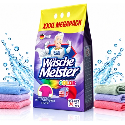 Wasche Meister Color prášek na praní barevného prádla 80 PD