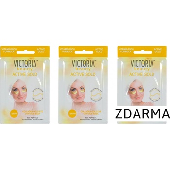 Victoria Beauty kolagenová zlatá oční maska 3 ks