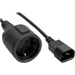 PremiumCord Захранващ кабел, SCHUKO CEE 7/3 - IEC C14, 240V, 10A, F/F, 1m, черен PPU1-03 (PPU1-03)