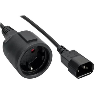 PremiumCord Захранващ кабел, SCHUKO CEE 7/3 - IEC C14, 240V, 10A, F/F, 1m, черен PPU1-03 (PPU1-03)