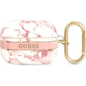 Guess GUAPHCHMAP калъф за AirPods Pro, розов, Marble Strap Collection (GUAPHCHMAP)