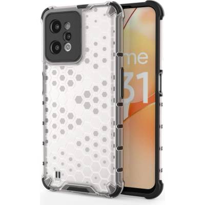 HQWear Калъф за телефон Honeycomb Armor с гел рамка за Realme C31, прозрачен (9145576257319)