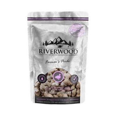 Riverwood - Хрупкави лакомства за кучета, патешко месо и пуйка, 200 гр