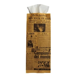 Horecano LUNI PAPER-Хартиен джоб за прибори със салфетка и декор "JOURNAL" 11x25cm (BP110) - 125бр (012475)