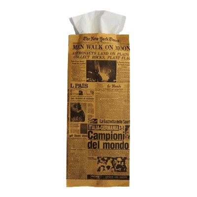 Horecano LUNI PAPER-Хартиен джоб за прибори със салфетка и декор "JOURNAL" 11x25cm (BP110) - 125бр (012475)