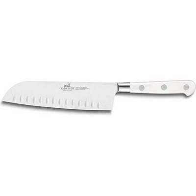 Lion Sabatier Kuchyňský nůž Idéal Toque Santoku nůž čepel z nerezové oceli POM rukojeť plně kovaný nerez nýty 18 cm