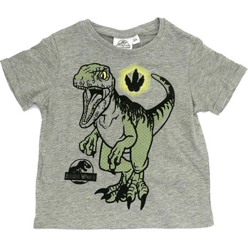 Sun City dětské tričko Jurský svět Dinosauři T-rex šedé