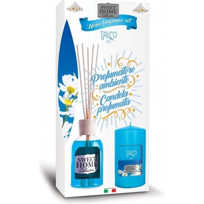 Sweet Home Collection Darčeková sada Talco difuzér 100 ml + sviečka 135 g