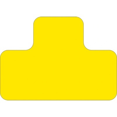 Samolepicí značení umístění palet WT-7110, tvar ''T'' – polykarbonát, žlutá, 125×175×75 mm, balení 25 ks