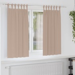 vidaXL Завеси за затъмняване с пръстени 2 бр. Таупе 175 x 140 см (4107549)