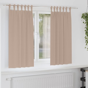 vidaXL Завеси за затъмняване с пръстени 2 бр. Таупе 175 x 140 см (4107549)