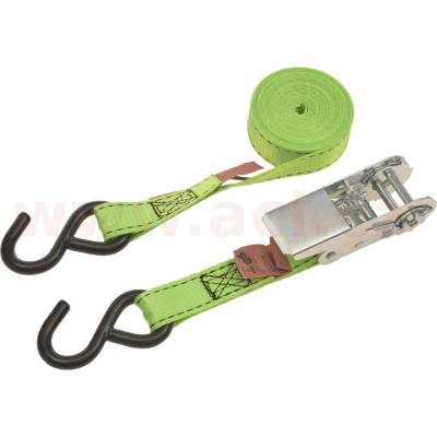 Upínací popruh s ráčnou 25 mm, 250 kg, S-háky ACI 9907928