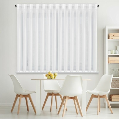 Záclona DALIA s riasiacou páskou 350x150 cm - biela