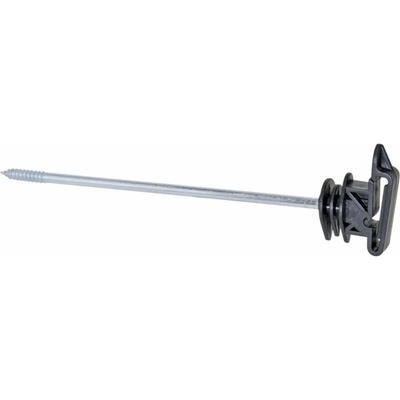 Izolátor k elektrickému ohradníku pro pásku do 40 mm, lanko do 6 mm, dlouhý vrut 200 mm - 10 ks