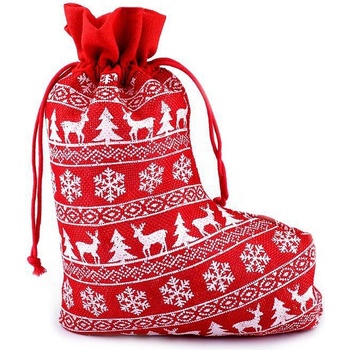 Mikulášska vianočná pančucha 20x27 cm červená 1ks