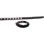 Rouge Leather Single Multi Snap Cock Strap with Silver Buttons