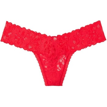 Victoria's Secret čipkované dámske tanga červené