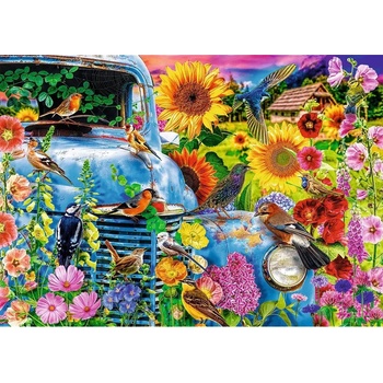 Image 1 of Trefl - Puzzle Premium Plus Tea Time: Countryside Idyll: Singing Birds - 1 000 piese