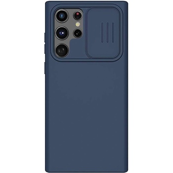 Nillkin CamShield Silky Silicone Case - силиконов (TPU) калъф за Samsung Galaxy S22 Ultra (син)