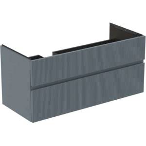 Ideal Standard Finesse - Шкафче за умивалник 120x51x55 см, 2 чекмеджета, Ribbed Matt ashblue E3447UQ (E3447UQ)
