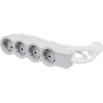 Legrand Разпределителна планка Standard 4x2P+F, 5 m с кабел, бяло-сива 694569 (694569)