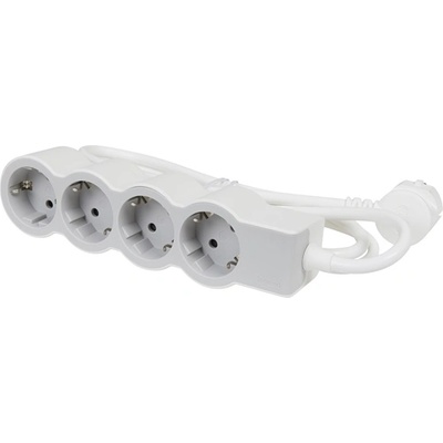 Legrand Разпределителна планка Standard 4x2P+F, 5 m с кабел, бяло-сива 694569 (694569)
