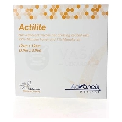 Actilite Antimikrobiálne krytie na rany napustené manukou 10 x 10 cm 10 ks
