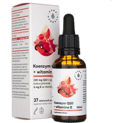 Aura Herbals Koenzým Q10 + Vitamín E kvapky 30 ml