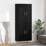 vidaXL Висок шкаф Черния дъб 69, 5 x 34 x 180 см Инженерна дървесина (3416064)