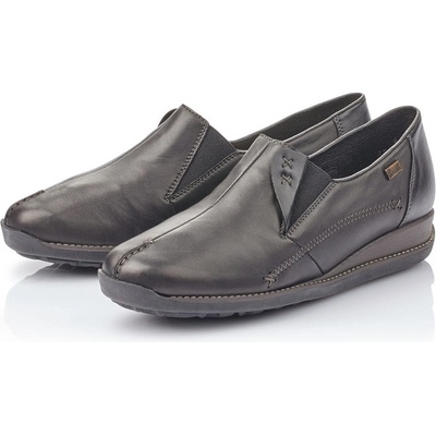 Rieker Dámské kožené mokasíny 44253-01 černé