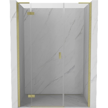 Mexen Mist-H L душ врата отварящи се наляво 135 см, прозрачни, злато матово - 8A5L-135-001-55-00-L (8A5L-135-001-55-00-L)