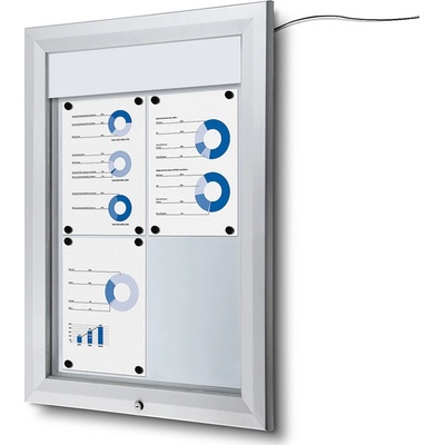 Jansen Display venkovní vitrína typu T LED osvětlení 4 x A4 – Zboží Živě