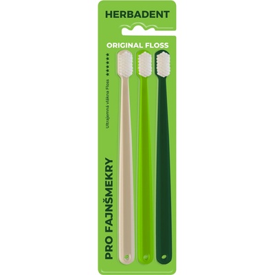 HERBADENT ORIGINAL FLOSS Zubná kefka s ultrajemnými vláknami 3 ks