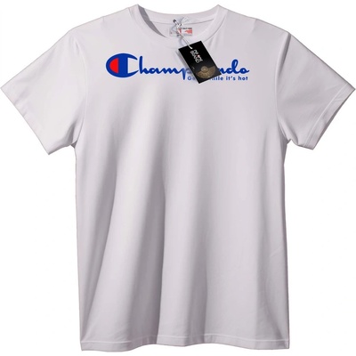 NOONEBRAND Тениска Champion лого в черно - L, White
