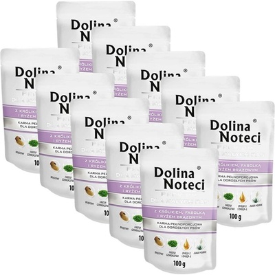 Dolina Noteci Premium Малки породи с заек, зелени фасоли и кафяв ориз 10 x 100 г