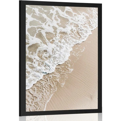 Plakát béžová pláž - 40x60 black